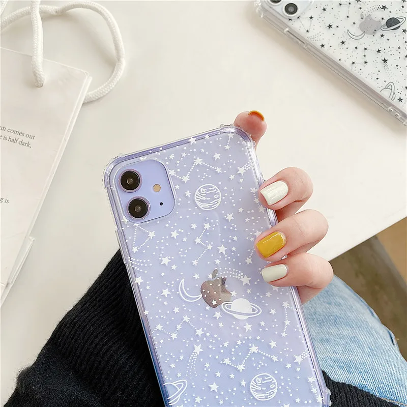 

Simple Star Planet Phone Cases For iPhone 11 Pro MAX X XS MAX XR 7 8 Plus Soft TPU Silicone Back Cover Case For IPhone 11Pro MAX