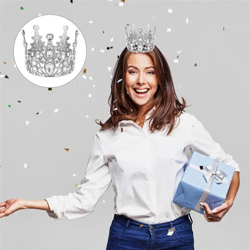 

2Pcs Metal Crown Cupcake Topper Wedding Birthday Baby Shower Cake Decoration