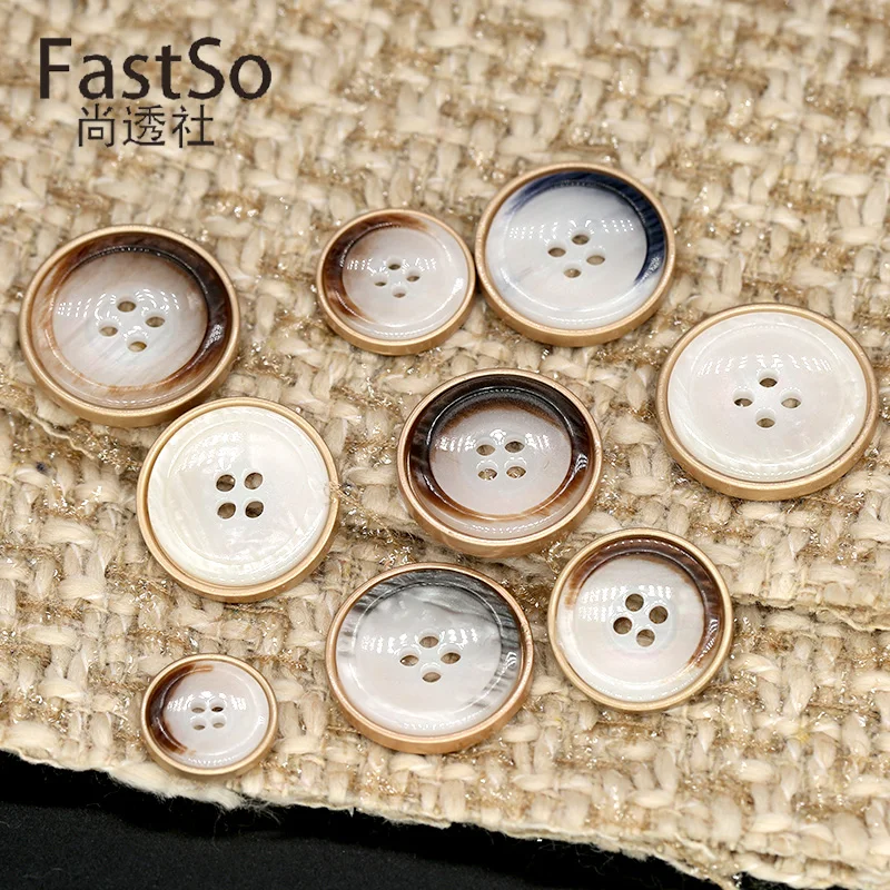 6 шт. золотые металлические пуговицы для пальто декоративные одежды дизайнеры