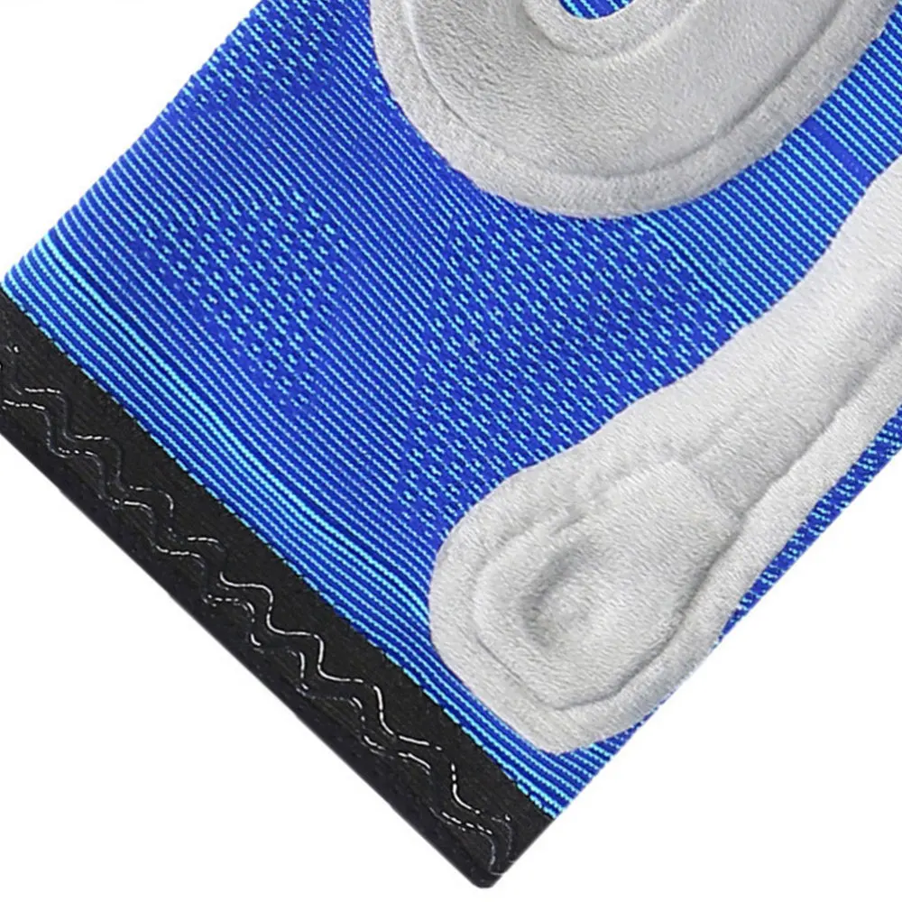 

Silicone Spring Knit Knee Pads Elastic Sleeves Kneecap for Running Basketball Sports (Blue Size 1pc)