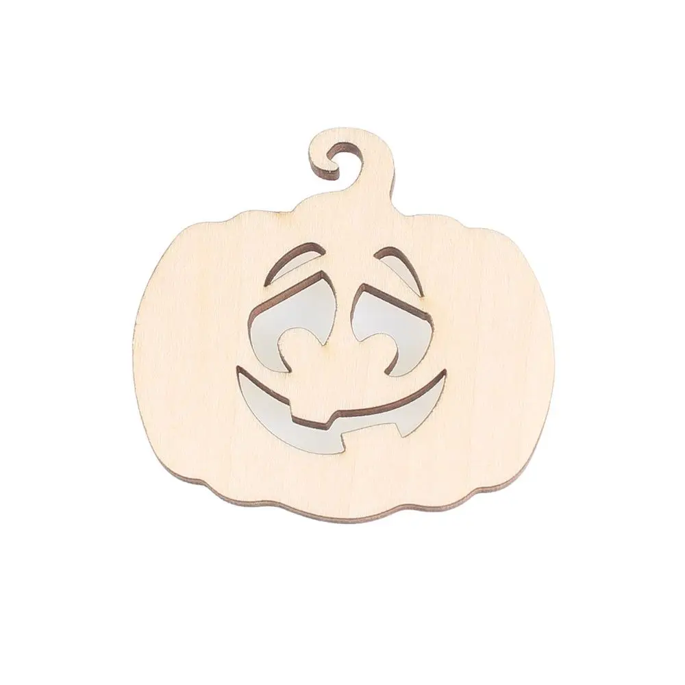 

Выражение тыквы, талисман лазерной резки, рождественские украшения, силуэт, без рисунка, 25 штук, деревянная форма (0342)