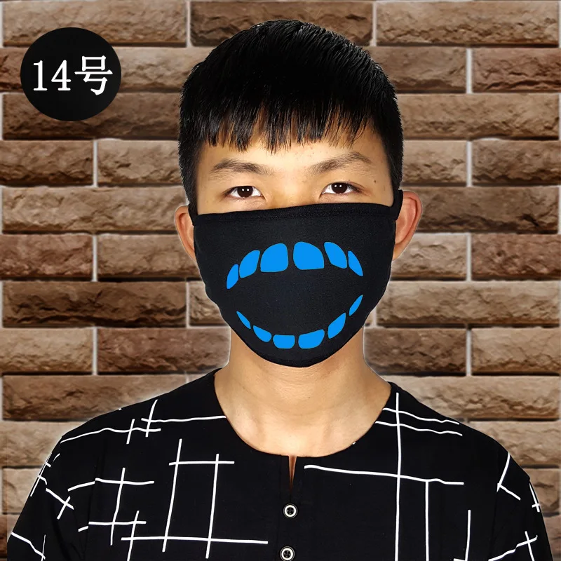1 шт. светящаяся маска синего цвета для мужчин и женщин креативная теплая дышащая