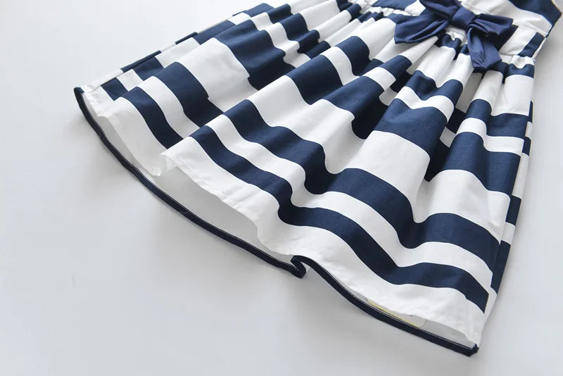 LOVE DD&ampMM Girls Dresses 2022 New Children's Clothing Fashion Sweet Bow Striped Cotton Sleeveless Vest Dress | Детская одежда и