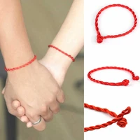 10 pcs hand braided chinese red style lucky string rope cord bracelet simple