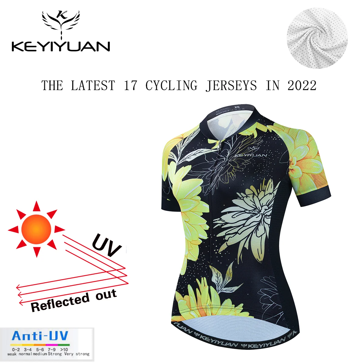 

KEYIYUAN Summer New Women's Short Sleeve Cycling Jersey Tops Mountain Bicycle Shirts MTB Clothing Bike Wear Camisas Ciclista