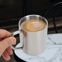 double wall anti scalding coffee thermal mug insulated portable stainless steel whiskey beer tea juice drinking handle water cup