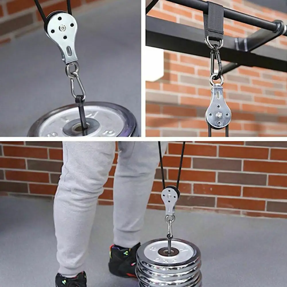 

Fitness Arm Blaster Trainer Biceps Strong Power 440lbs Stick Pull Rope for Gym Forearm Strength Chest Workout Wrist Roller Free