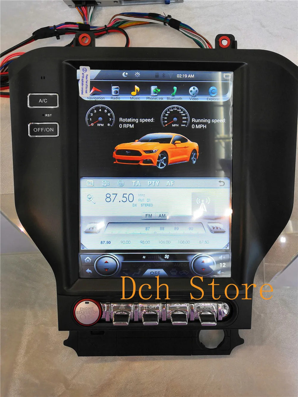 10 4 'вертикальный экран Tesla стиль Android 9 0 автомобильный DVD GPS навигационный плеер