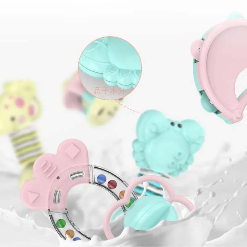 

Baby Early Education Musical Sound Toy Set Infant Toy Newborn Baby Toddler Rattle Teether Fit Newborn Girl Boy Gift 03KD