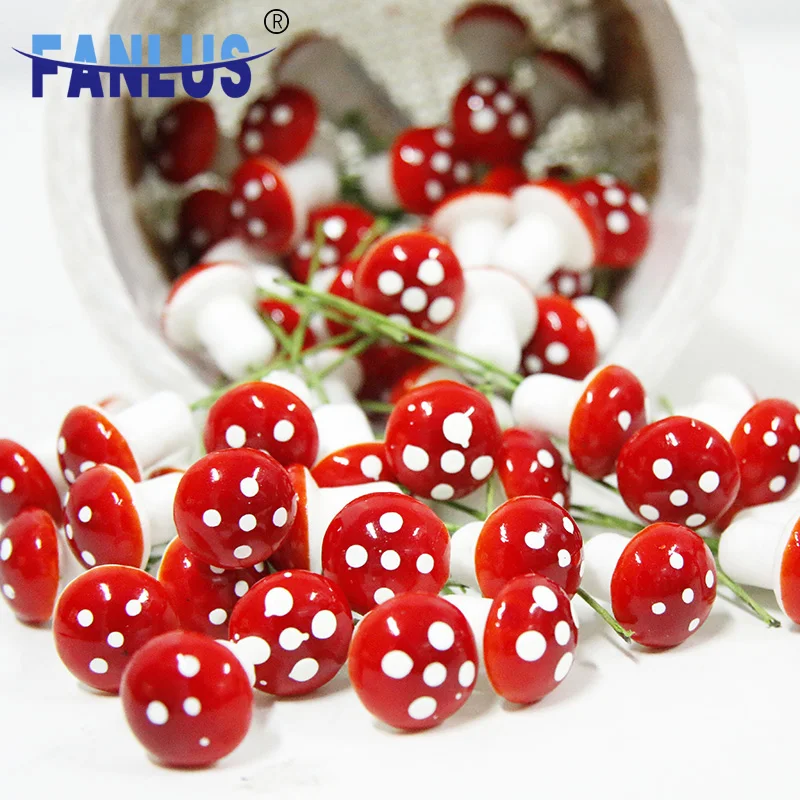 

Artificial Simulation Mini Mushroom Miniature Garden Moss Glass Resin Crafts Decoration Party Wedding Wreath DIY Home Crafts