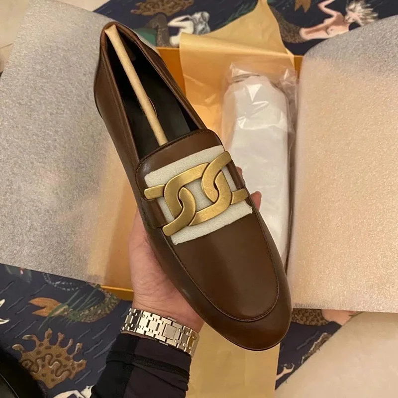 

leather shoes women's new 2020 style small shoes flat sole single shoes winter soft leather