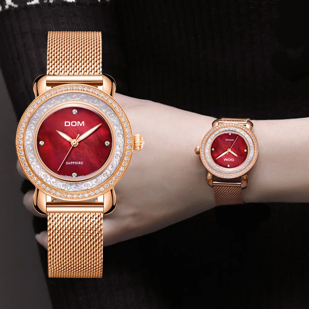 

Women's Watches Brand Luxury Casual Steel Quartz Watch Golden Clock Sapphire Crystal Waterproof Relogio Faminino G-86G-4M
