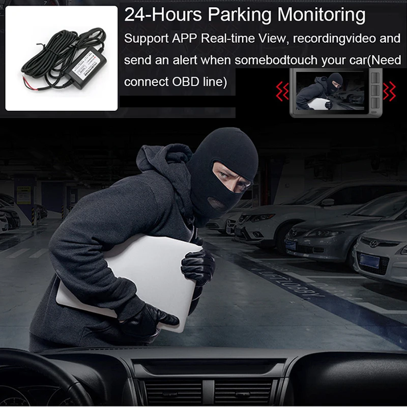 2 45 дюймовый 4K WiFi GPS-навигатор трек жест фото видеорегистратор 2160P FHD 1080P двойной