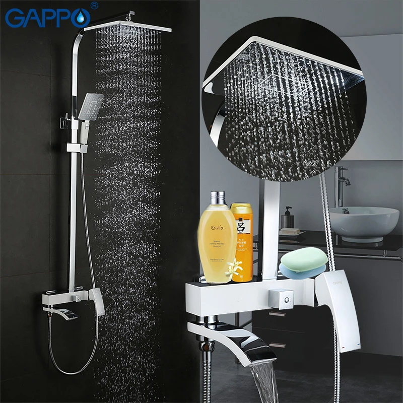 Смеситель для душа GAPPO белый кран ванной комнаты дождевая насадка душа|shower mixer|bath