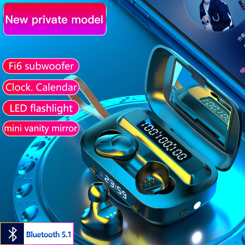 TWS стереонаушники с поддержкой Bluetooth 5 1 и фонариком|Наушники гарнитуры| |