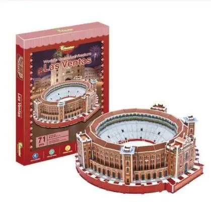 Las Ventas Spain Madrid Learning 3D Paper DIY Jigsaw 3398 Puzzle Model Educational Toy Kits Children Gift Toy
