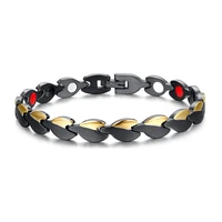 health germanium magnetic bracelet with health stones for arthritis pain relief stainless steel therapy bracelets
