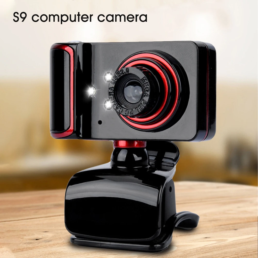 

Desktop Computer Webcam Camera With Mic Home Laptop PC Office Recording Conferencing Clip On Drive Free Night Vision USB HD