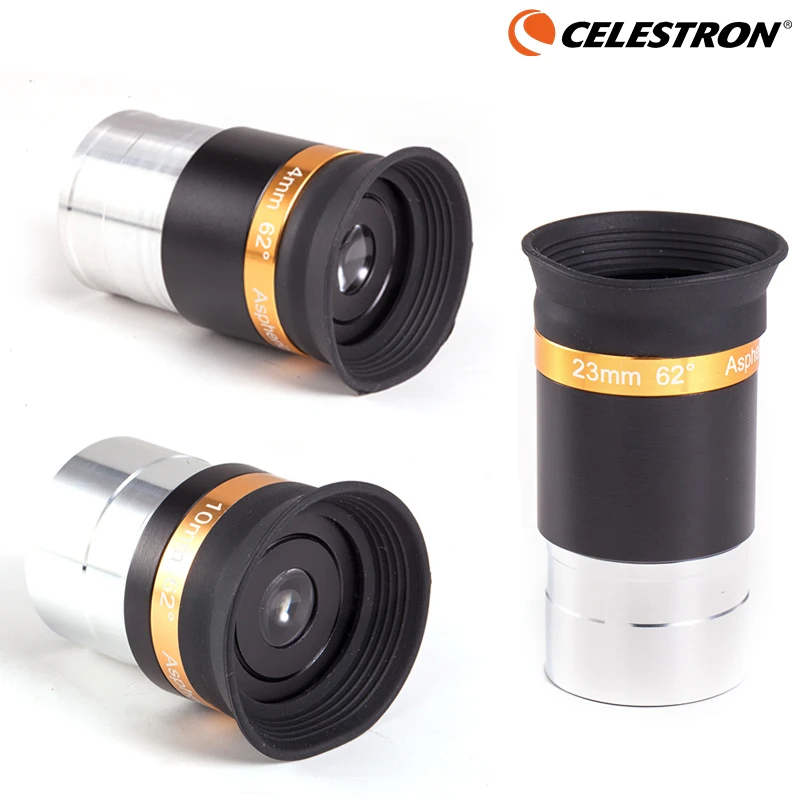 celestron 1 25 62 degrees 4mm 10mm 23mm eyepiece lens aspheric wide angle hd multi coated ocular adapter astronomical telescope free global shipping