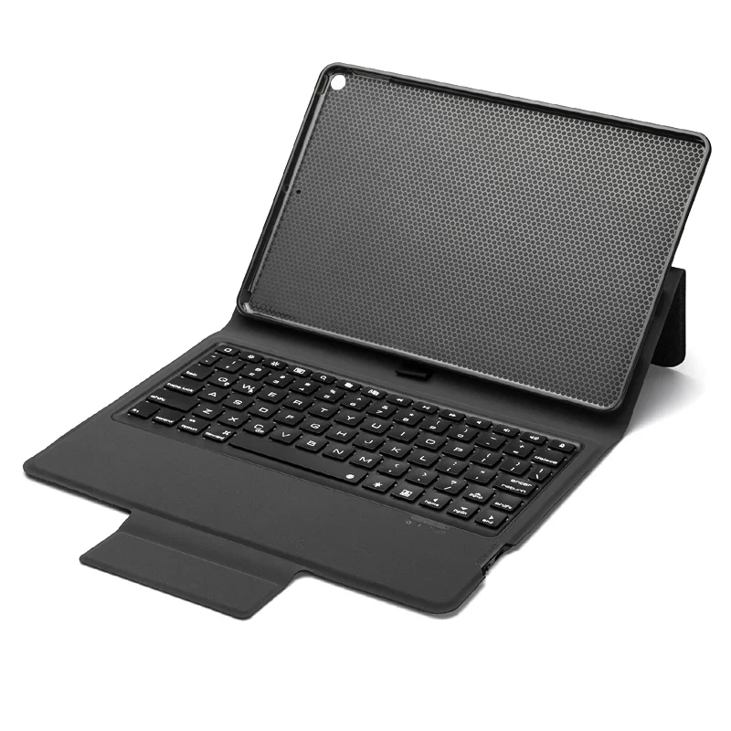 Черный 7 цветов задняя подсветка Беспроводная Bluetooth клавиатура чехол для ipad 10,2 Авто Режим сна/Пробуждение защитный чехол для ipad 10,2 - Цвет: Черный