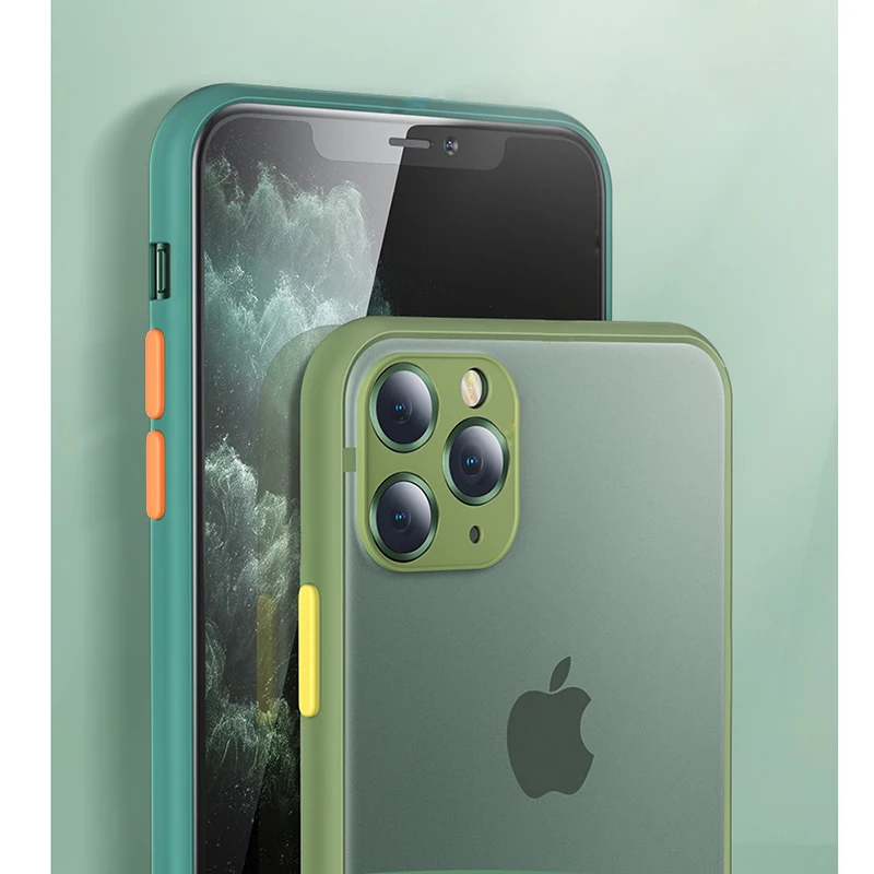 Защитный бампер для камеры чехлы телефонов iPhone 11 Pro Max XR XS X 8 7 6 6S Plus SE2020 матовая