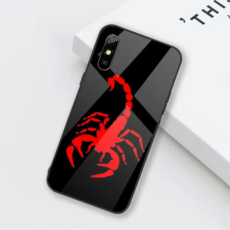 

Animal crab scorpion Phone Case Tempered glass For xiaomi Redmi 4X 5 6 6A 8 8SE MIX 2 2S Note 3 4 5 6 7 PLUS PRO