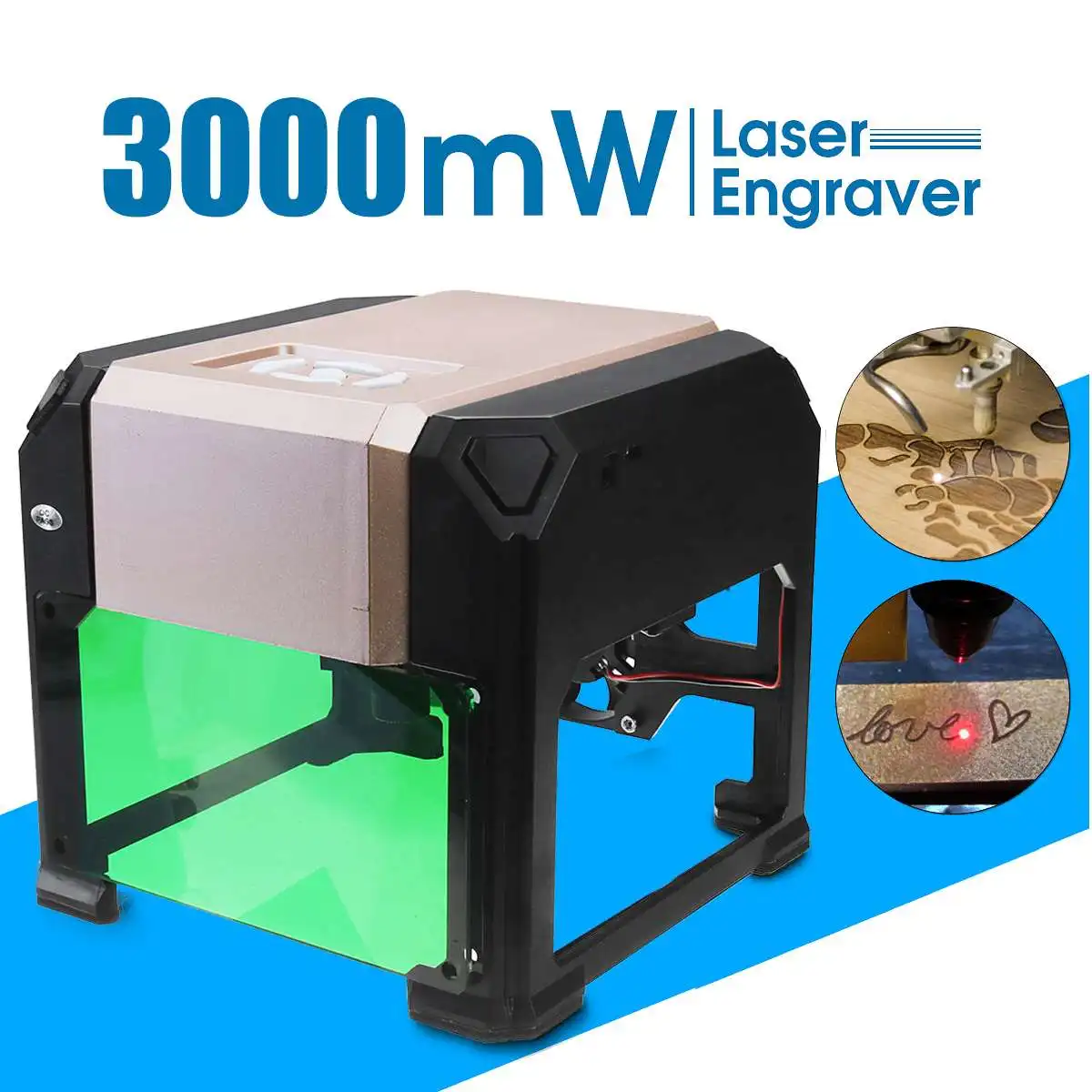 

3000mw CNC K4 Laser Engraving Machine DIY Engraver Desktop Wood Router Cutter Printer Woodworking Wireless Laser Engraver