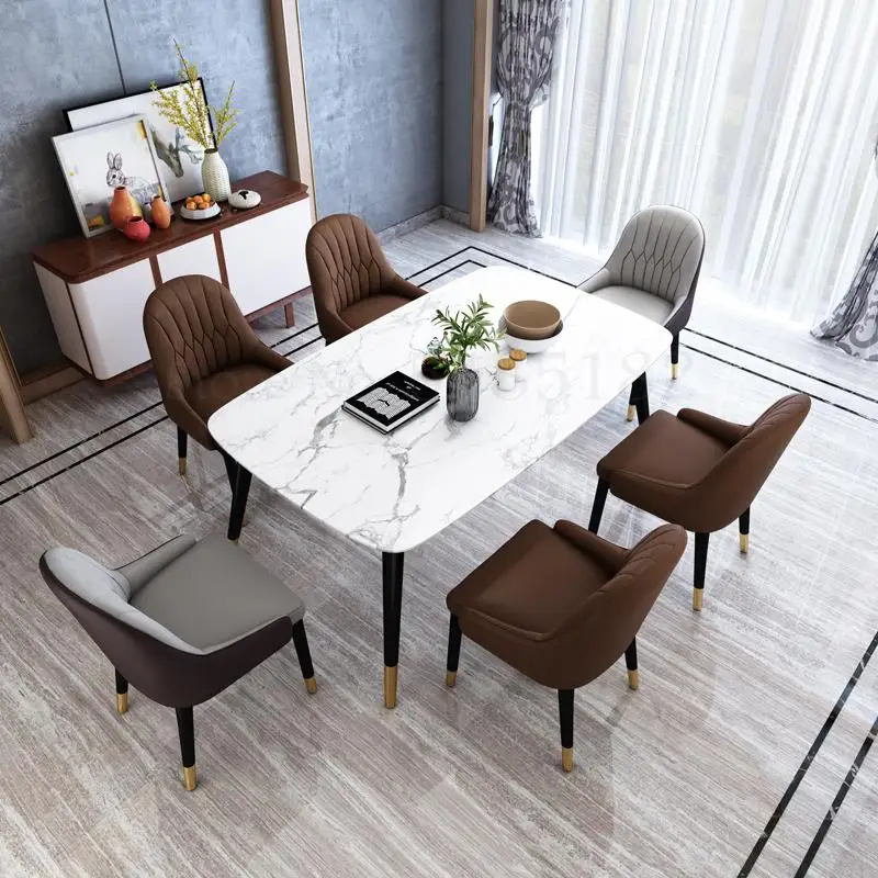 Современный Легкий Роскошный домашний стул простой креативный обеденный с