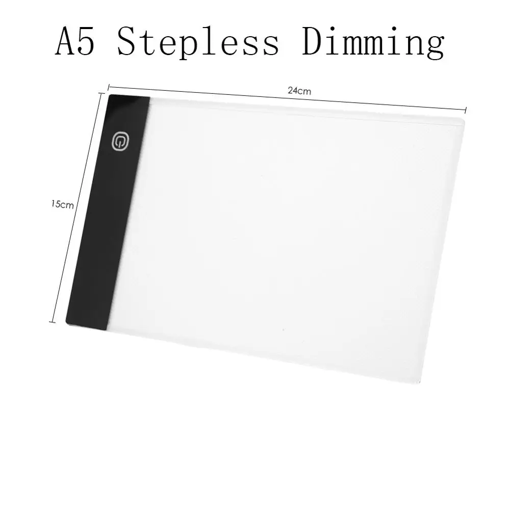 A5 Stepless Dimming VKTECH A3/A4/A5, графический цифровой планшет, светодиодный дисплей, ручка, планшет, панель, художник, светящийся трафарет, доска для рисования, планшет - Цвет: A5 Stepless Dimming