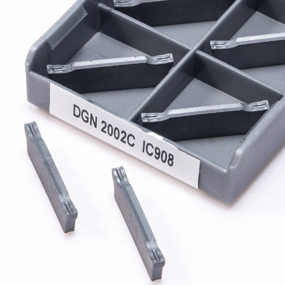 

10PCS DGN2002C IC908 Carbide Lathe Cutting Tool Hard Alloy DGN 2002C Insert Grooving Turning CNC Lathe Tool