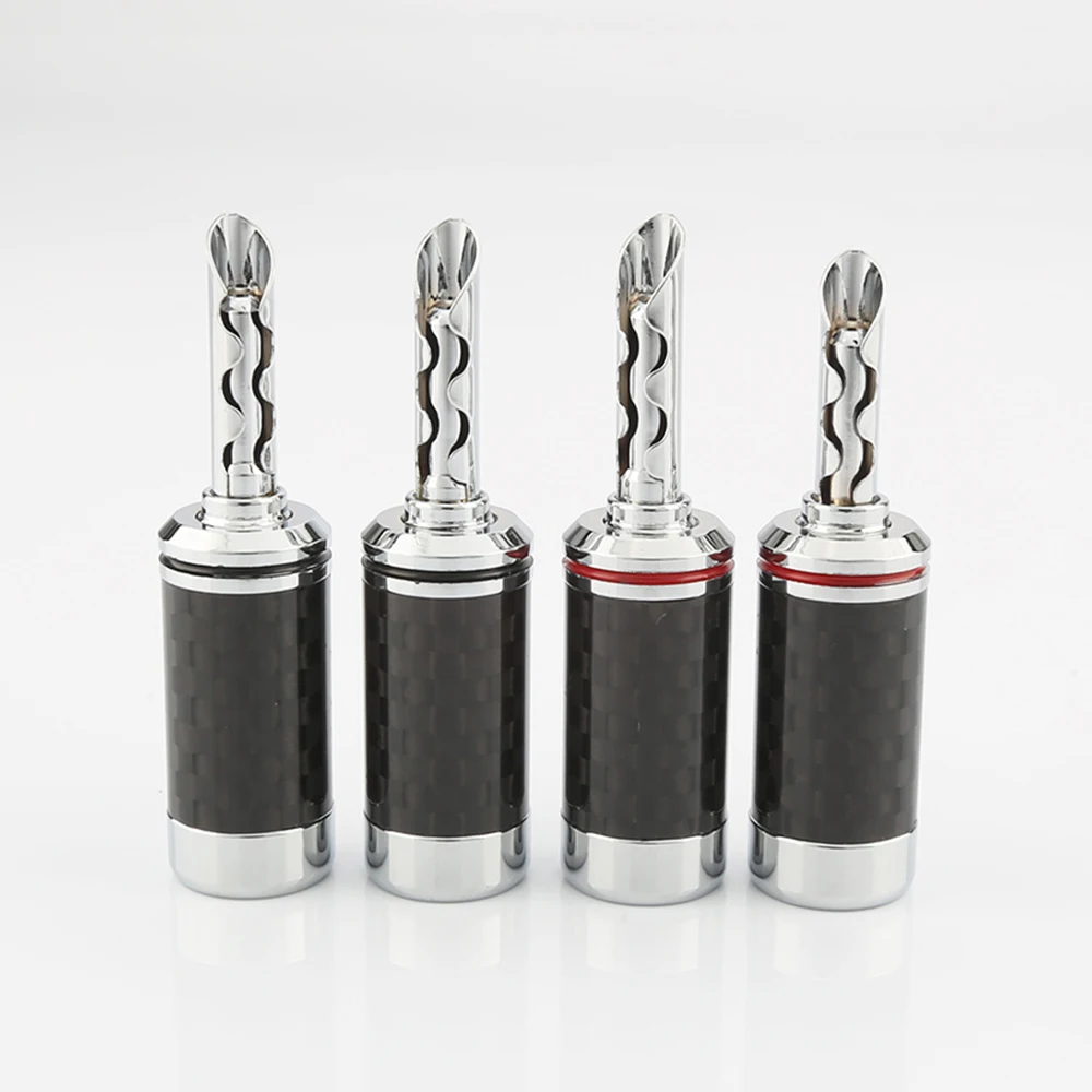 2 шт. высококачественный медный родиевый банановый разъем BFA из углеродного