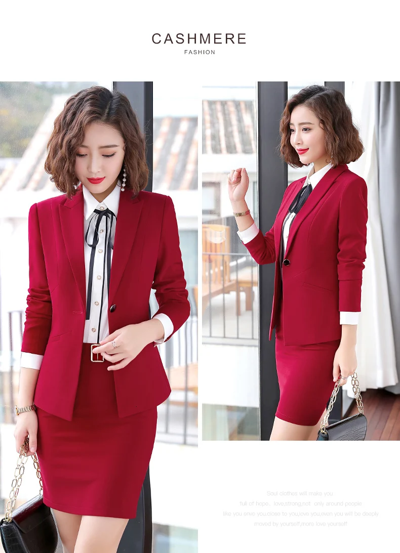 Fashion Women Long Sleeved Jacket Dress Slim Skirt Suits Two Pieces Together Large Office Lady Working Clothes Maternity