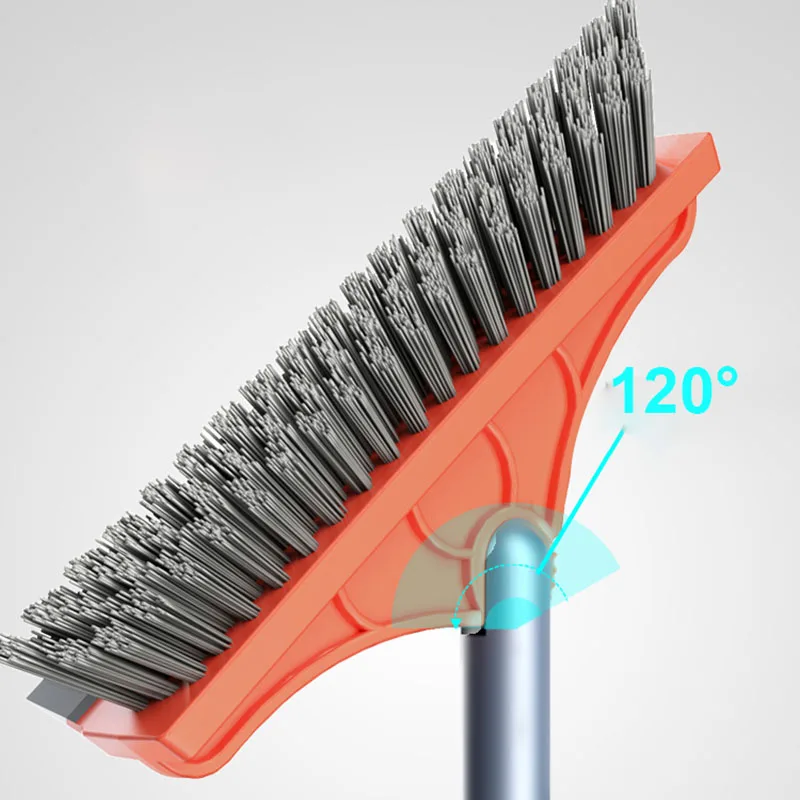 floor brush bathroom accessories pool bathtub window slot gap 120° v type stainless metal long handle bristles tile cleaning free global shipping