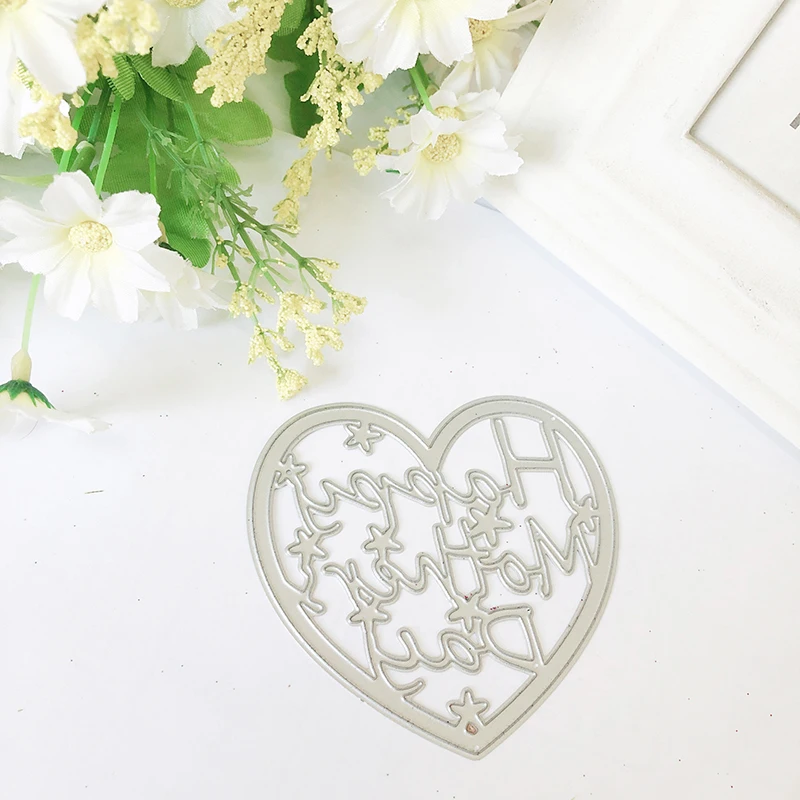 Металлические Вырубные штампы для мам сделай сам любовь буквы скрапбукинг