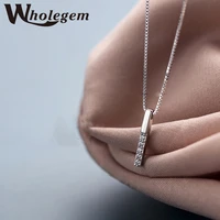 wholegem trendy square micro inlaid cubic zirconia necklace for women sparkling crystal female statement jewelry