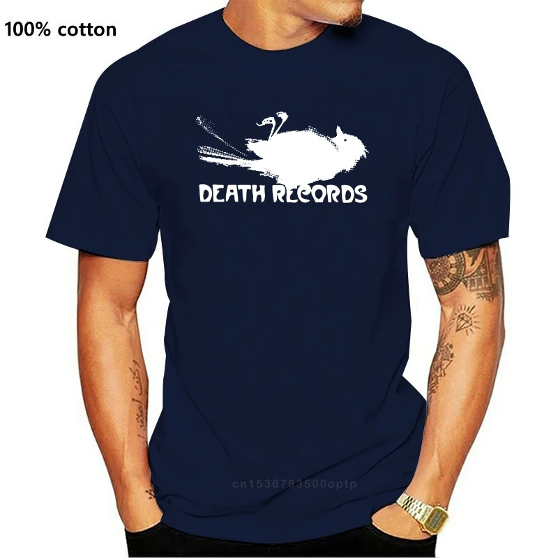

Death Records Label Men'S Black T-Shirt Summer O Neck Tops Tee Shirt