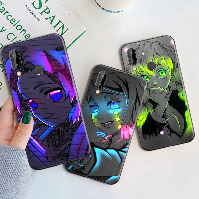 

Hot Anime Demon Slayer Phone Case For Huawei P Smart Z P Smart 2019 P Smart 2021 P20 P20 Lite Nezuko Yaiba Soft TPU Fundas