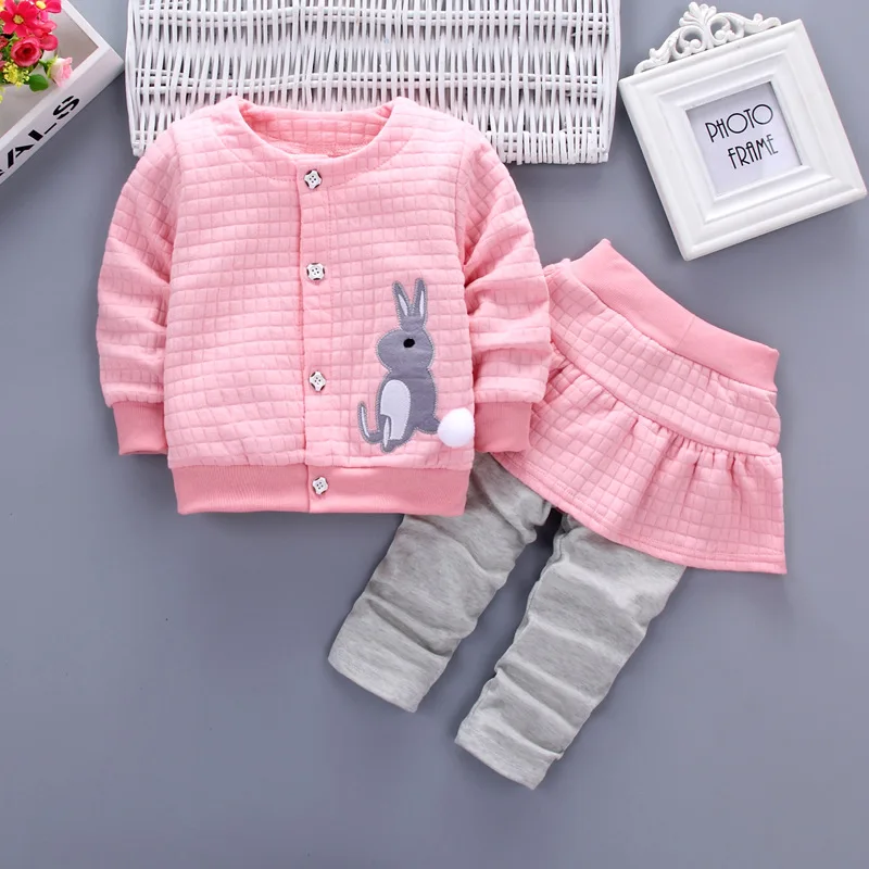 New year Spring Cotton Clothes for Baby Girls candy colors 2 pcs sets newborn mother kids autumn outwear pink girls outfits | Детская