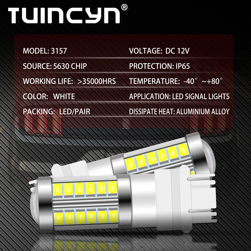 4/10 шт. 3157 Автомобильный источник света 5630 SMD 33 LED s/bulb Led High Power T25 светодиодный