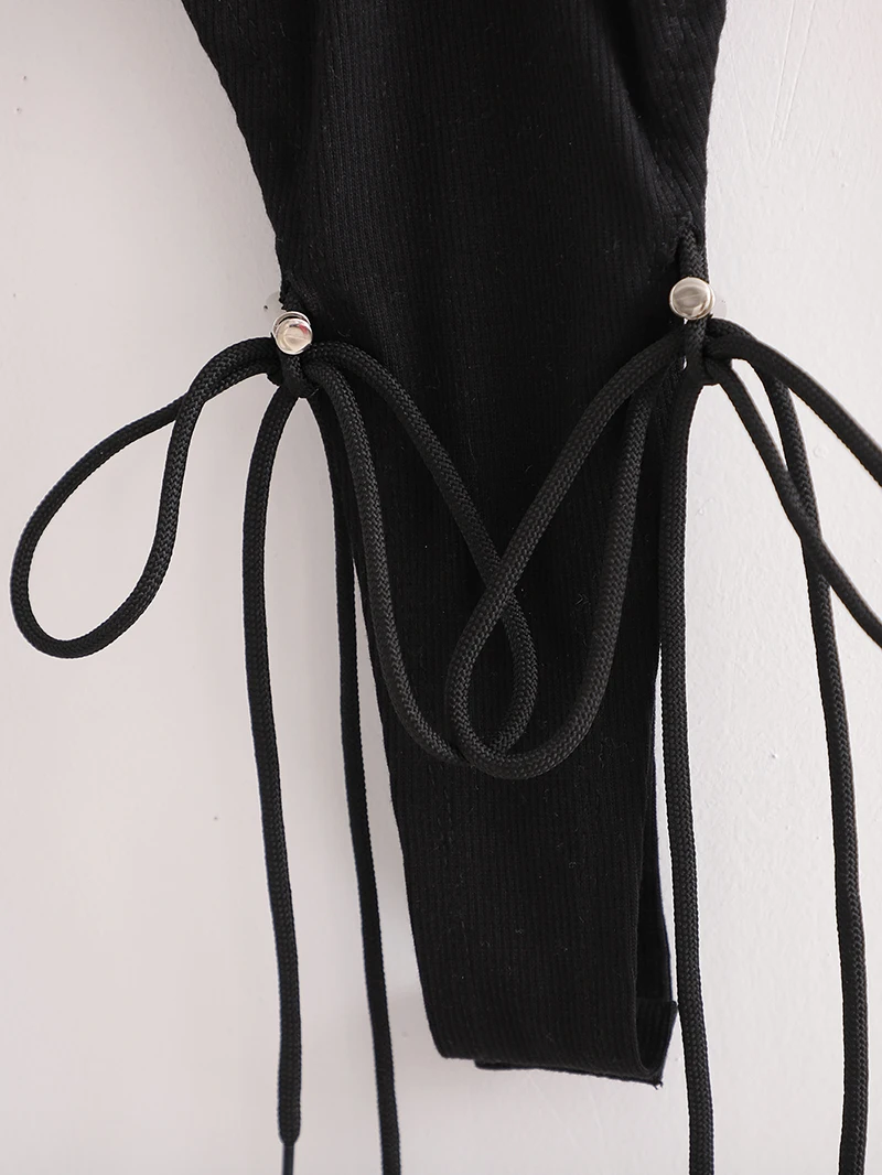 

The latest product autumn and spring women bodysuit knitted black jumpsuits sexy skinny rompers