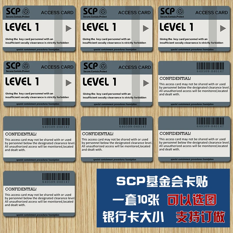 Наклейки для карт SCP специальные процедуры сдерживания основы класс карты