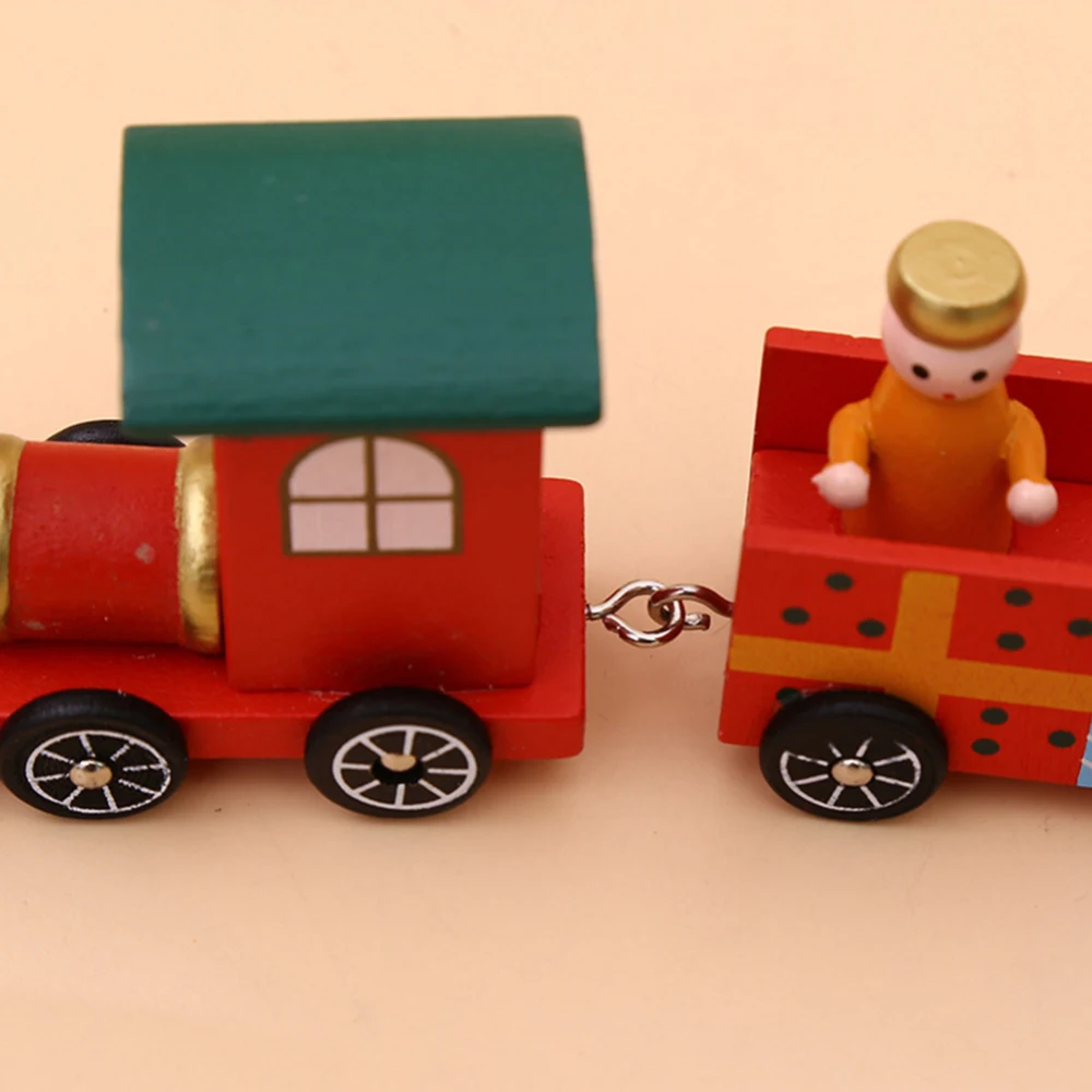 New Wood Train Christmas Decoration For Children Birthday Year Gift Home Festival Decor Supplies | Дом и сад