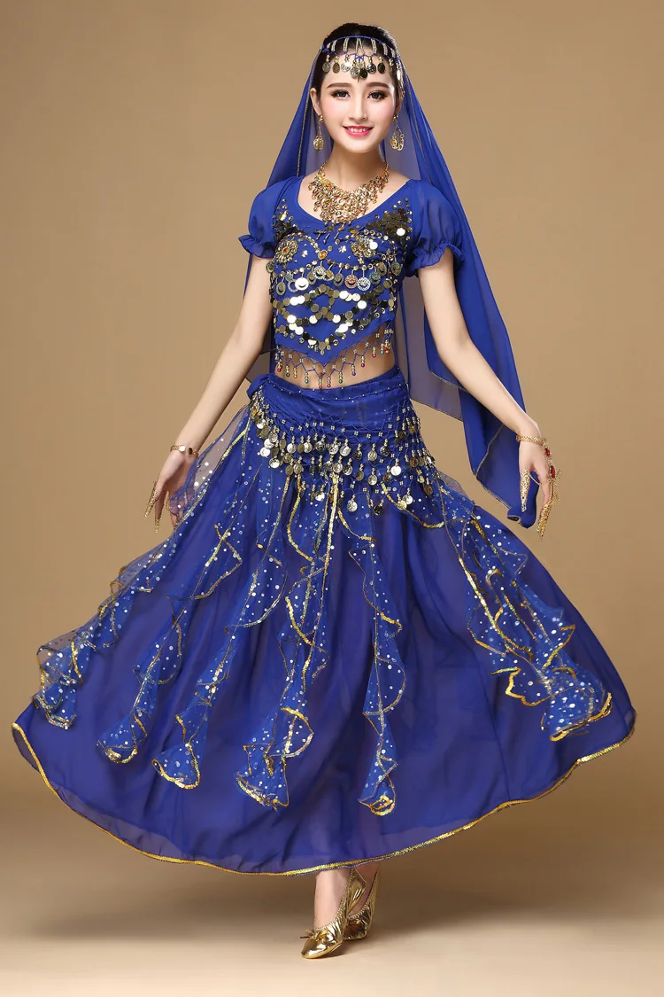 Танцевальная индийская одежда женский набор для выступления на сцене в