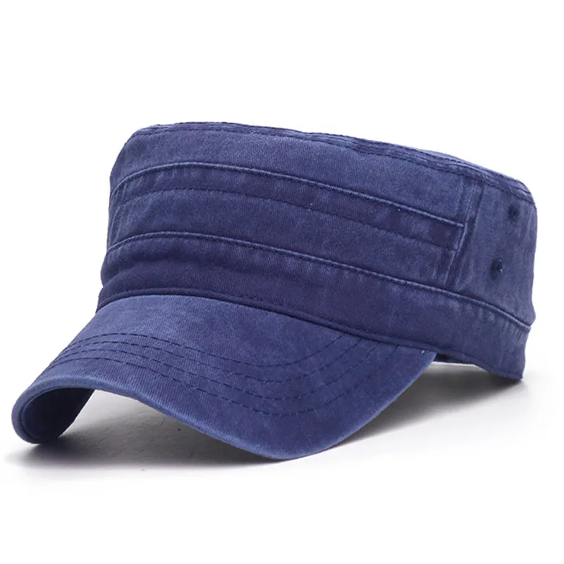 

Washed Denim Black Cap For Men Cotton Flat Hat Outdoor Casual Dad Hats Adjustable Women Baseball Caps Male