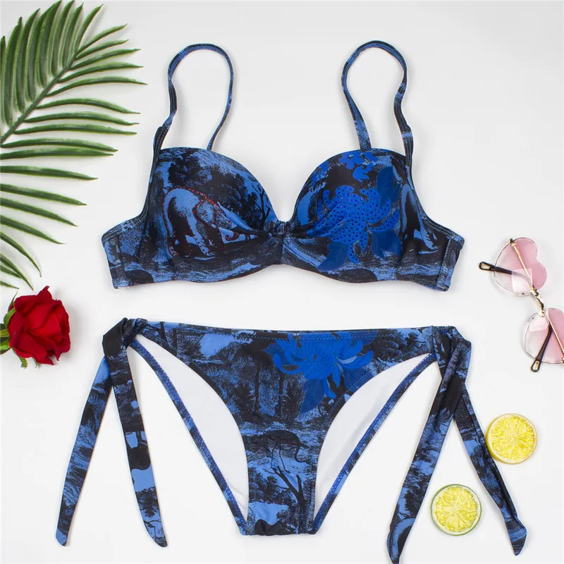 Женский раздельный купальник с чашками пуш-ап | Женская одежда