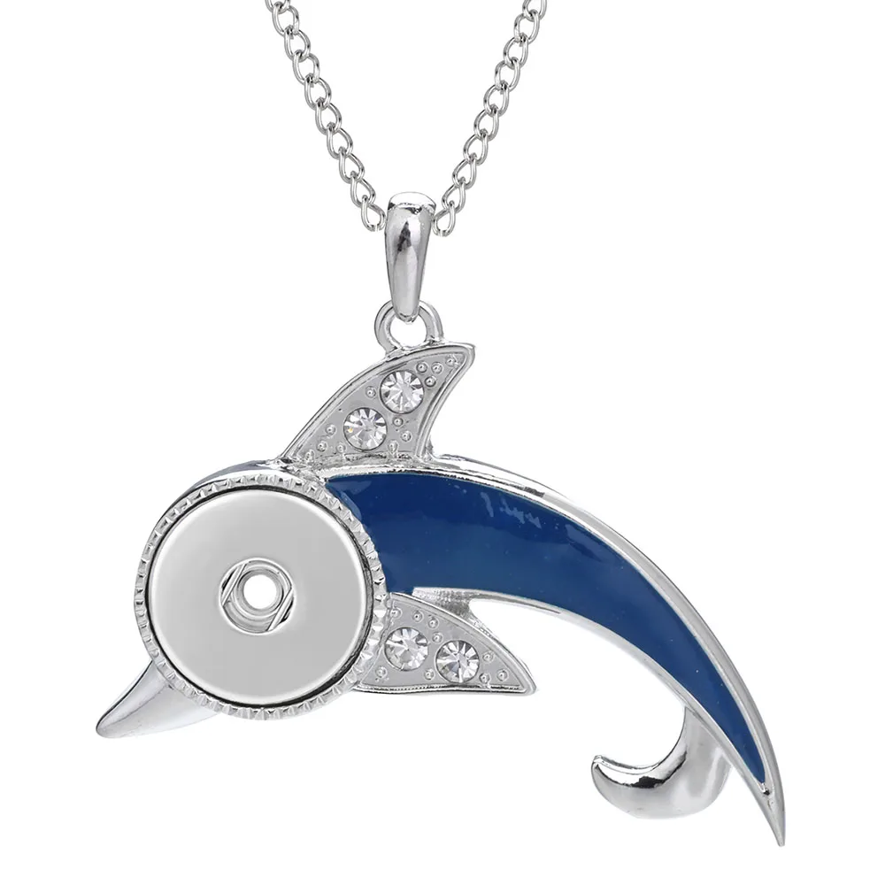 Новинка одежда с изображением птицы Дельфин кнопки ожерелья для женщин