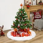Декор для рождественской елки, белая плюшевая юбка из искусственного меха, украшения для дома, новогодний Рождественский подарок 2021