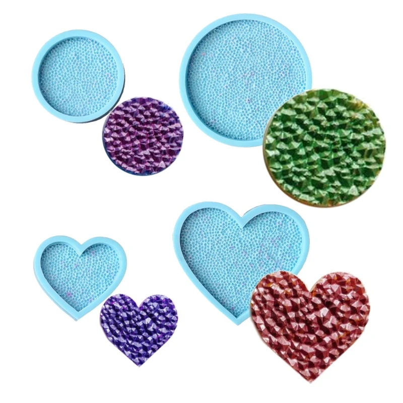 

Epoxy Resin Mold Diamond Texture Coaster Mold Cup Mat Silicone Mould DIY Crafts Jewelry Home Decorations Casting Tools