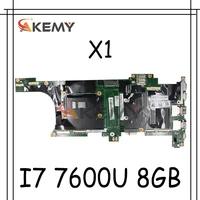 akemy for lenovo thinkpad x1 carbon 5th notebook motherboard nm b141 motherboard cpu i7 7600u ram 8gb 100 test work