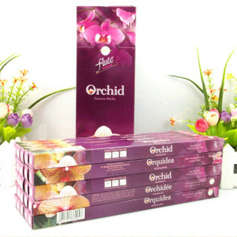 Orchid Флейта 200 палочки/упаковка Цитронелла ароматизатор травяные Порошковые палочки ладан ручной прокатки из индийского сжигания в офисе для медитации - Аромат: Orchid
